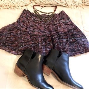 Free People ruffle mini skirt. Size 2.